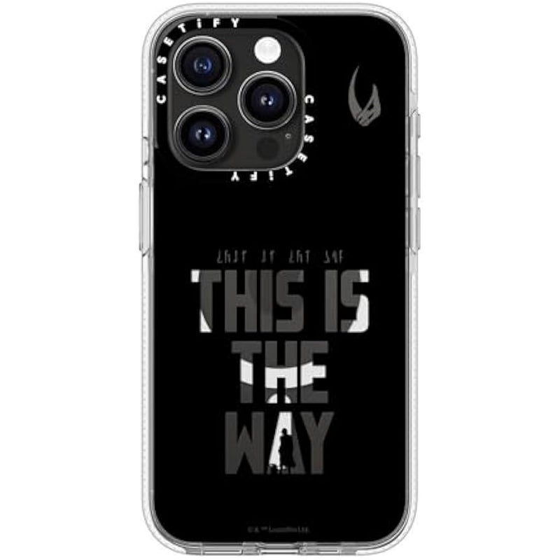 Casetify Clear iPhone 15 Pro Case 【Mandalorian Co-Lab/Not Yellowing / 6.6ft Drop Protection/Compatible with Magsafe】 - This is The Way - Black - Clear - Image 4