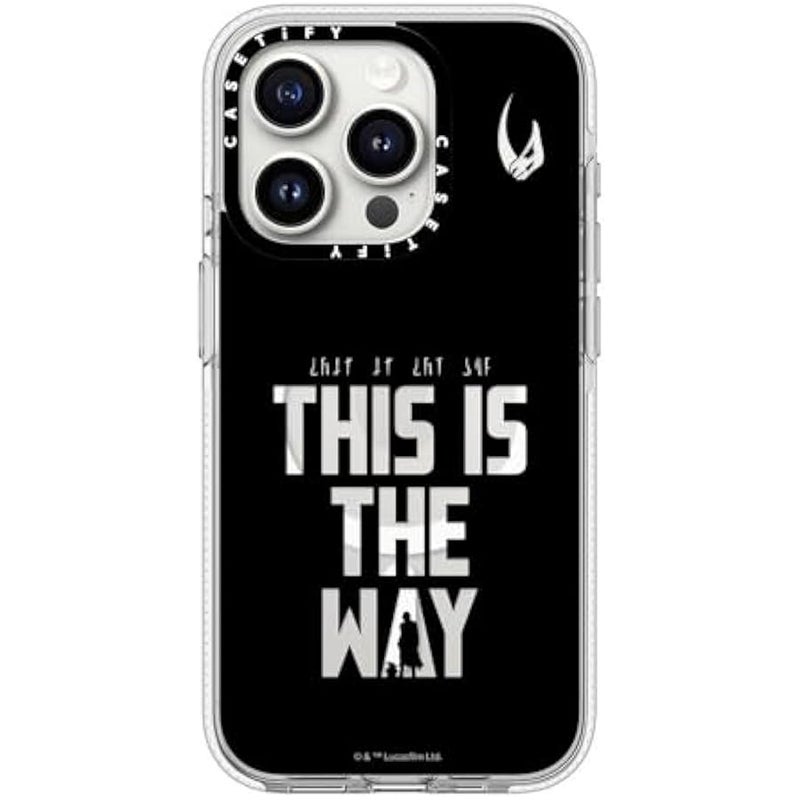 Casetify Clear iPhone 15 Pro Case 【Mandalorian Co-Lab/Not Yellowing / 6.6ft Drop Protection/Compatible with Magsafe】 - This is The Way - Black - Clear - Image 3