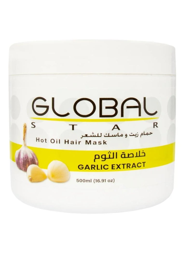 جلوبال ستار ماسك وحمام زيت شعر ثوم - 500 مل