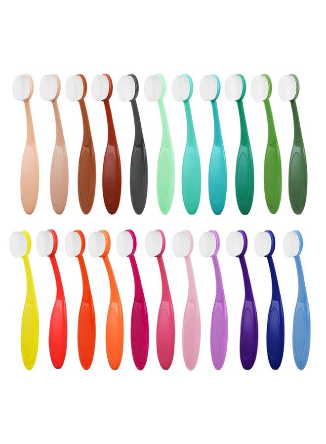 يوسينج مجموعة من 22 فرشاة صغيرة لمزج الحبر الملون، أداة صغيرة لمزج الحبر لصنع البطاقات، مجموعة واسعة من التطبيقات الحرفية، مقبض رمز اللون (حجم رأس الفرشاة 0.5 بوصة) - Image 1