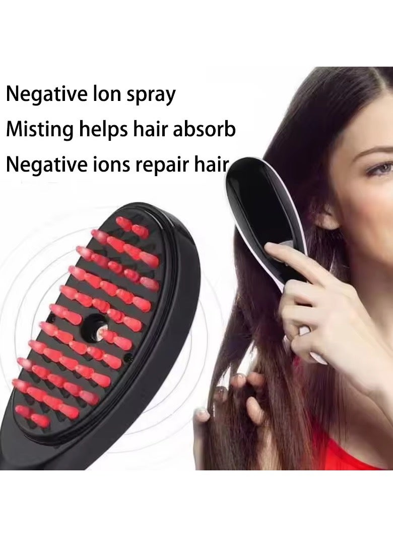 Electric Massage Comb Blue Red Light Therapy Vibration Hair Massage Scalp Brush Negative Ion Spray Hair Growth Massager  - Image 1