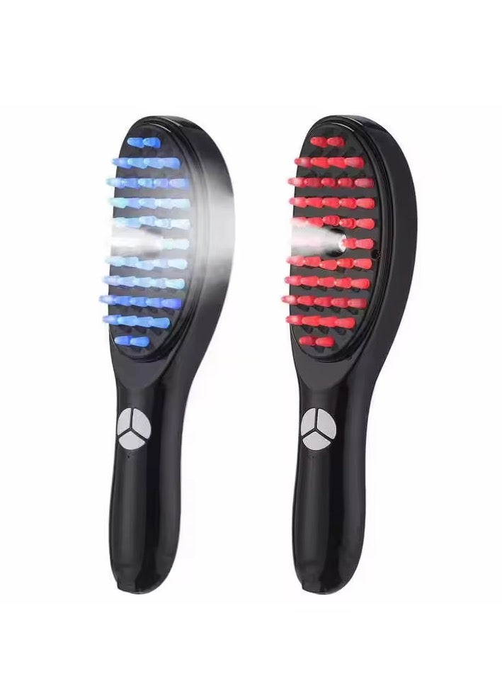 Electric Massage Comb Blue Red Light Therapy Vibration Hair Massage Scalp Brush Negative Ion Spray Hair Growth Massager  - Image 2