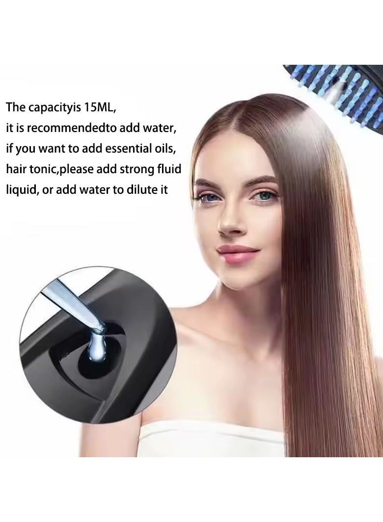 Electric Massage Comb Blue Red Light Therapy Vibration Hair Massage Scalp Brush Negative Ion Spray Hair Growth Massager  - Image 5