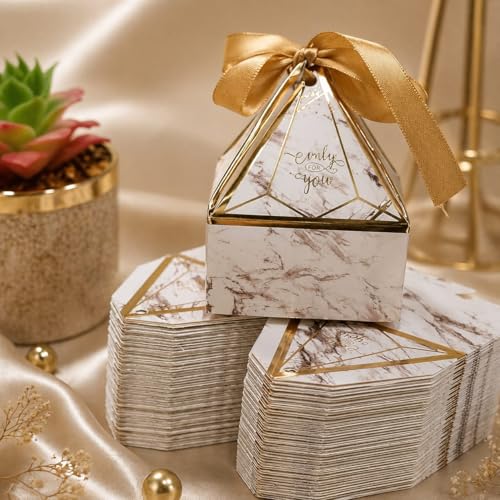 VRB Dec 20pcs Small Diamond Gift Boxes for Packaging/Gift Boxes for Gifting,hamper boxes for gift empty,gift hamper box for gifting,return Gifting,Chocolates, Dry Fruits, Wedding & Pooja Gifts. (20 Pcs White With Ribbon) - Image 1