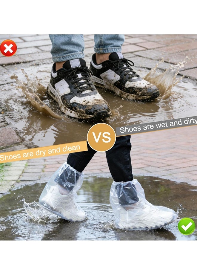 10Pairs Disposable Waterproof Shoe Covers Non Slip PE Boot Covers - Image 4