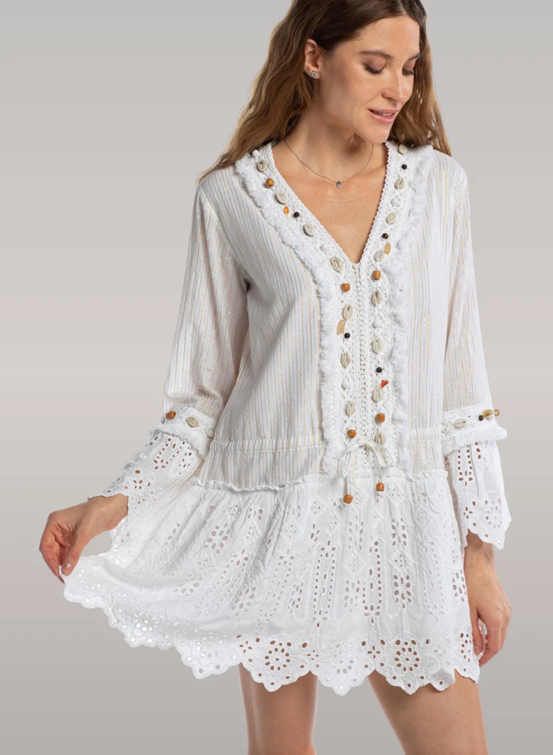 Just Nature Mermaid Tunic Embroidery Dress