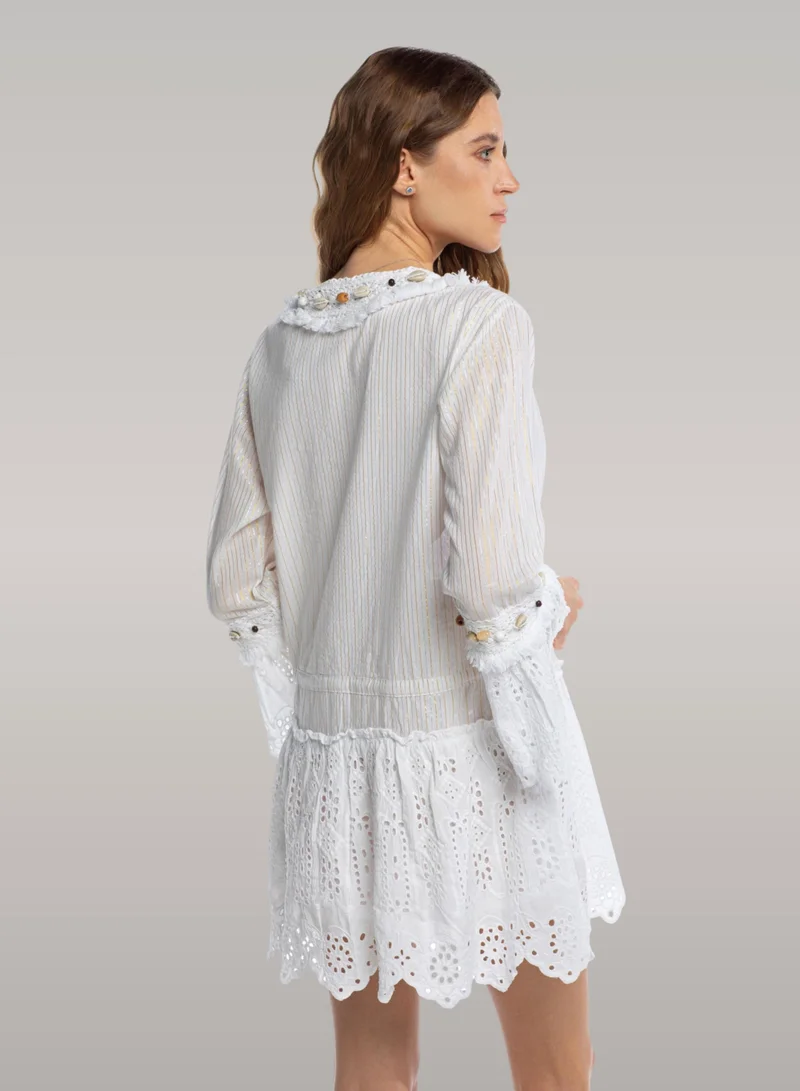 Just Nature  Mermaid Tunic Embroidery Dress for Women | Best Price UAE