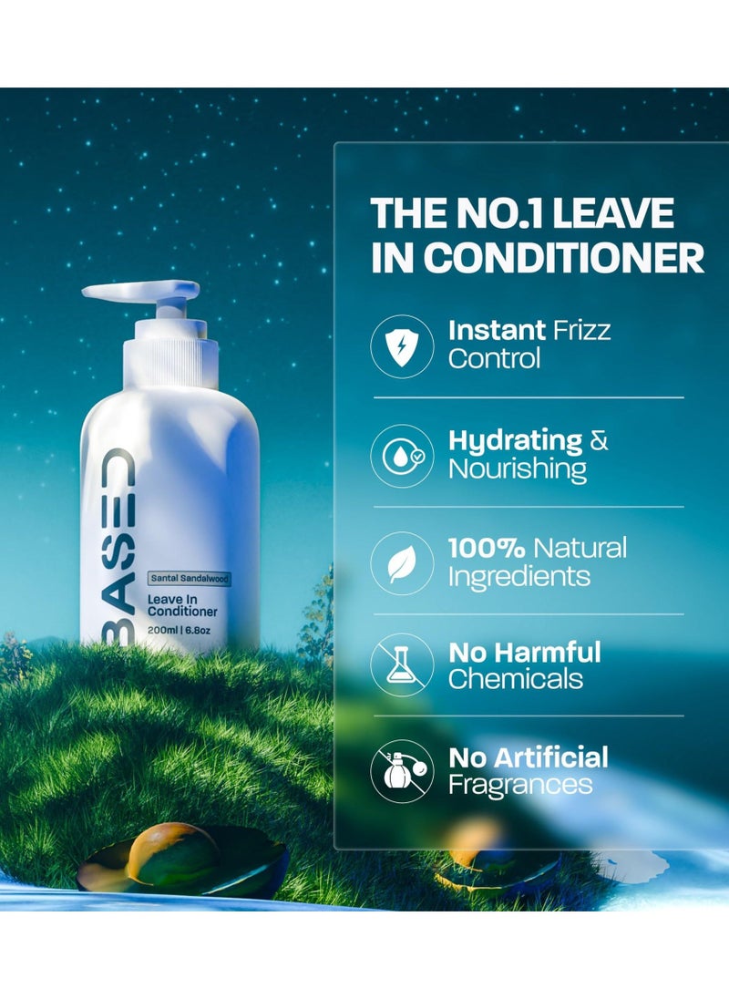 Based Leave-In Conditioner, Instant Frizz Control, Hydrates & Nourishes Hair, Premium Leave-In Conditioner for Men, Healthy Frizz-Free Hair in Minutes 200mlï¼Whiteï¼ - Image 2