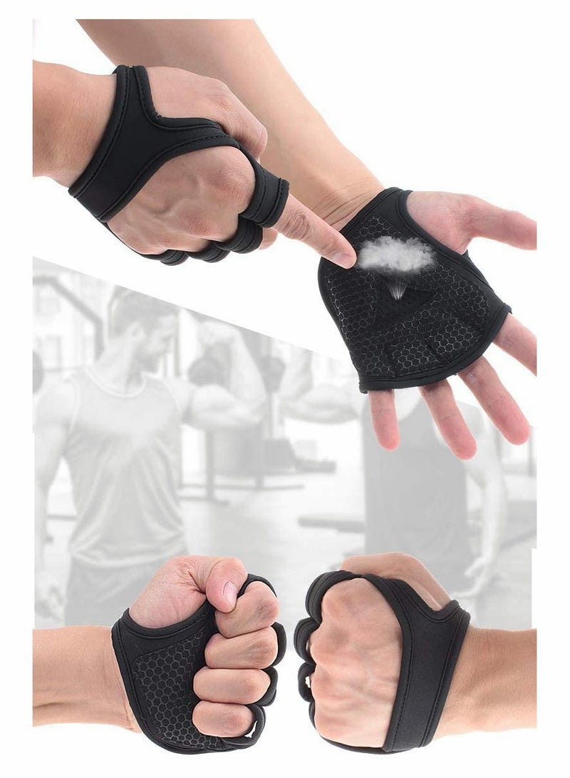 Excefore قفازات رياضية للتمرين، للصالة الرياضية ورفع الأثقال والجمباز واللياقة البدنية والتمارين الرياضية، واقيات معصم مرنة قابلة للتعديل، مقاس L - Image 3