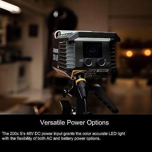 Aputure Amaran 200X-S COB LED Video Light, Bicolor 2700K-6500K, 250W, 51600Lux @ 1M, App Control, 9 Pre-Programmed Lighting Effects, Ultra-Silent Fan for Studio & Film Production - Image 5