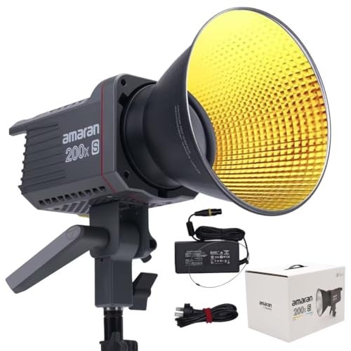 Aputure Amaran 200X-S COB LED Video Light, Bicolor 2700K-6500K, 250W, 51600Lux @ 1M, App Control, 9 Pre-Programmed Lighting Effects, Ultra-Silent Fan for Studio & Film Production - Image 1