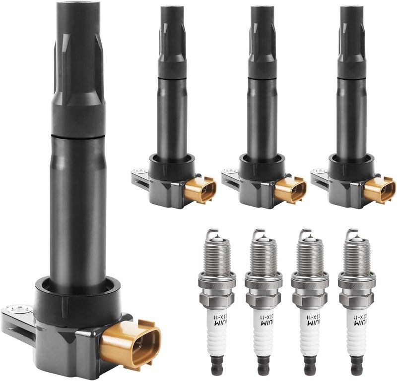 NPAUTO Ignition Coil Packs and Spark Plugs Set for Suzuki Grand Vitara, Kizashi, SX4 (2009-2013) - Image 1