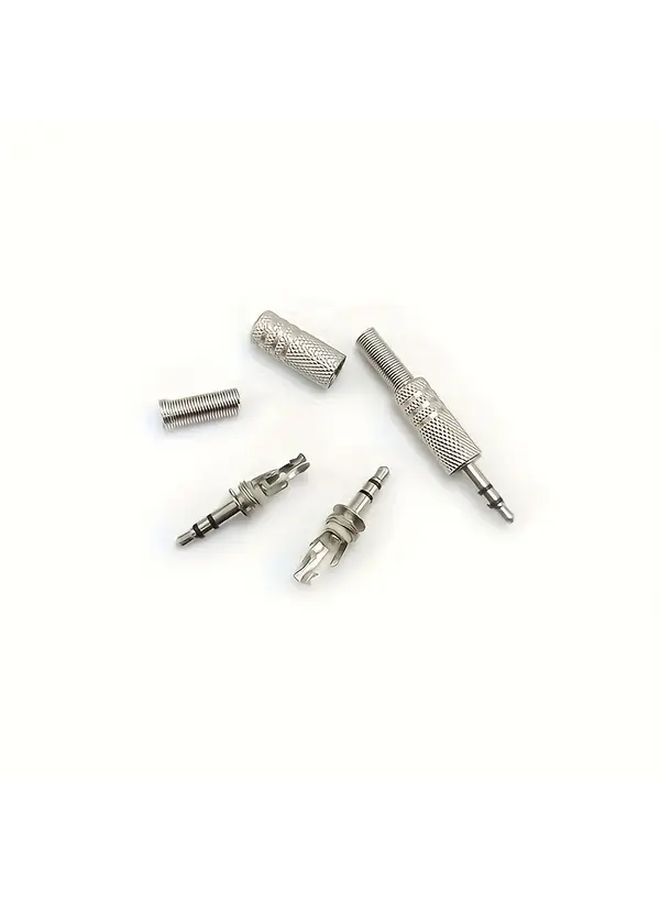Nickel Plated 3.5mm Stereo Audio Jack Plugs 2 Pcs Headphone Connector - Image 3