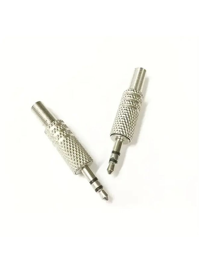 Nickel Plated 3.5mm Stereo Audio Jack Plugs 2 Pcs Headphone Connector - Image 5