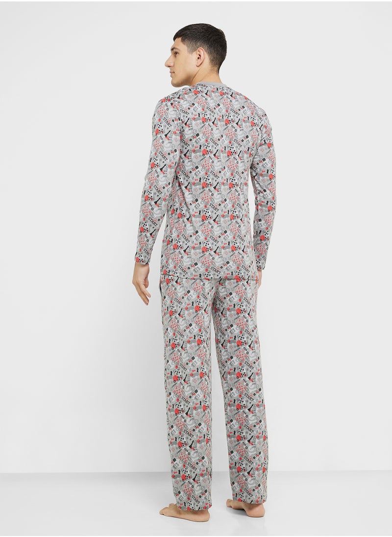 Robert Wood Nightwear T-Shirt & Pants Sets  - Image 2