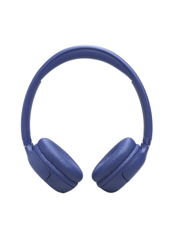 JBL Tune 530BT Wireless On-Ear Bluetooth Headphones with Pure Bass Sound, 76H Battery Life, Dual Beamforming Mics, Multi-Point Bluetooth 6.0, Foldable & Lightweight Blue - Image 2