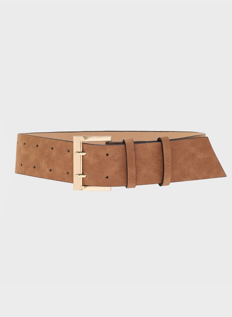 Ella Limited Edition Wide Belt With Gold Buckle  - Image 1