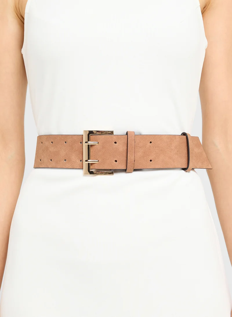 Ella Limited Edition Wide Belt With Gold Buckle