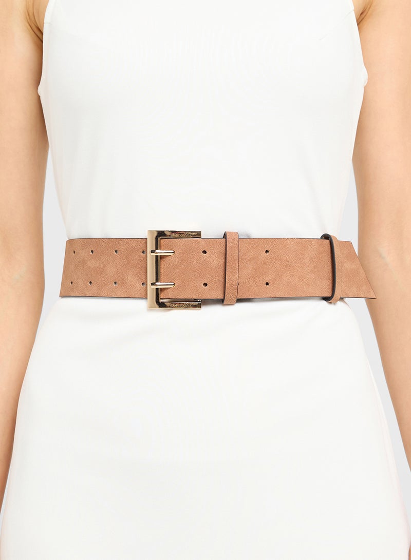 Ella Limited Edition Wide Belt With Gold Buckle  - Image 3