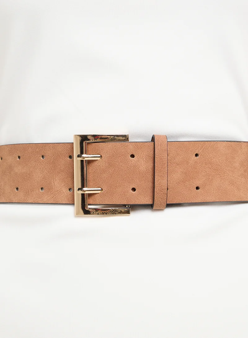 Ella Limited Edition Wide Belt With Gold Buckle