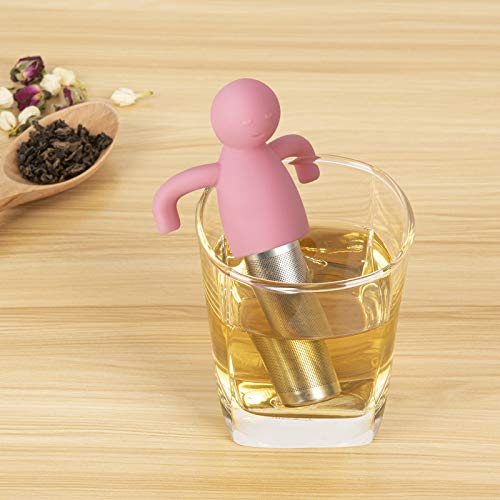 Leden Loose Leaf Tea Steeper Cute Tea Infuser for Girl Kids Extra Fine Mesh Tea Ball Stainless Steel Tea Filter with Silicone Lid for Cup Mug Pot Pink - Image 3