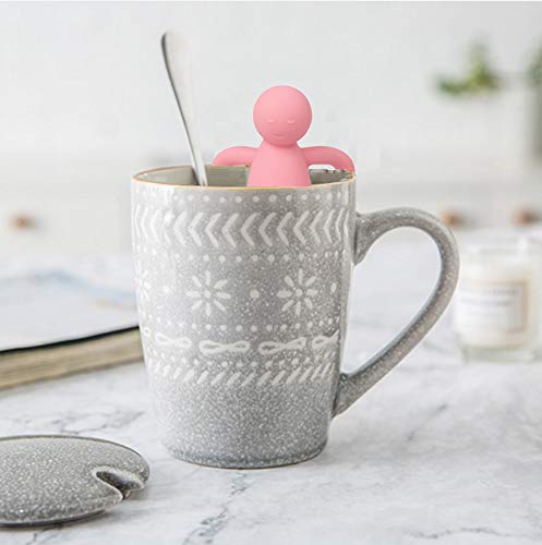 Leden Loose Leaf Tea Steeper Cute Tea Infuser for Girl Kids Extra Fine Mesh Tea Ball Stainless Steel Tea Filter with Silicone Lid for Cup Mug Pot Pink - Image 2