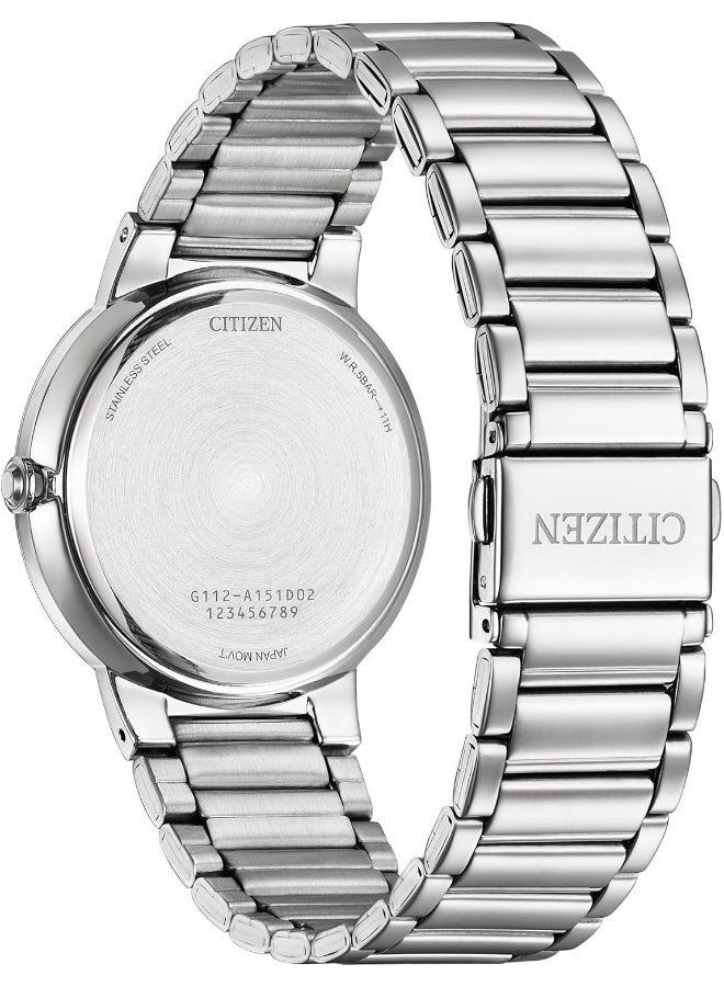 سيتيزن ساعة يد رجالية بعقارب وميناء وردي - Image 3