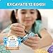 Blue Marble Easter Eggscavation Dig Kit 12 Easter Egg Dig Bricks with Real Gemstones Glow in The Dark Dinosaur Figures Includes Dig Tools Egg Hunt or Dig Party Activity Easter Basket Stuffers - Image 4