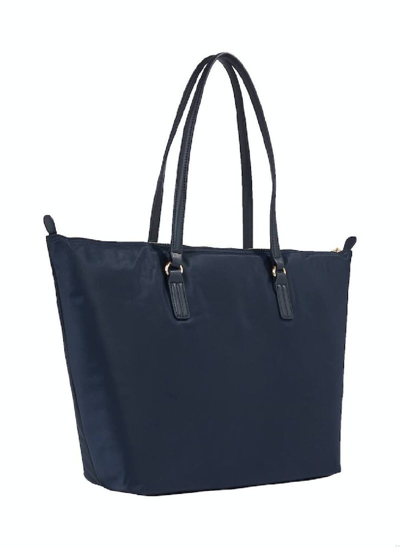 TOMMY HILFIGER - Women's Signature Th Monogram Small Tote -  Recycled nylon, Blue - Image 1
