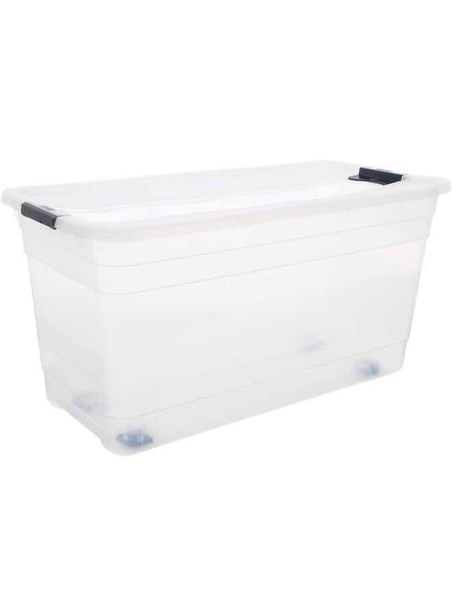 Five Simply Smart Easy Roll Durable High Quality Storage Box Clear 83 Liter 104047 - Image 1