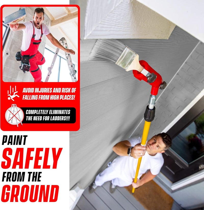 Colbent Multi-Angle Paint Brush Extender - High Ceiling Paint Edger Tool, Extension Pole Attachments - Image 5