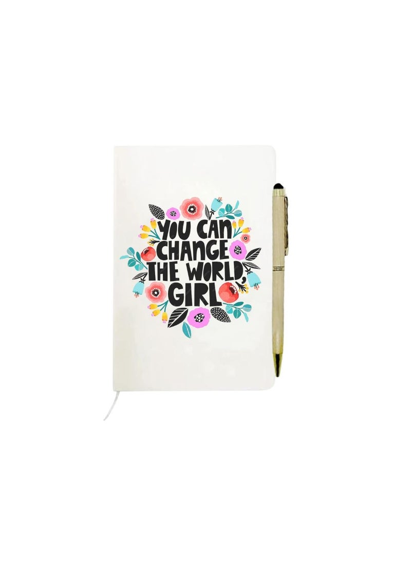 PRINTSHOP4ME Womensday Gift Set-Notebook/Pen-Womensday Combo For Friends,Family And Colleagues-Unique Gift Ideas For Loved Ones Or Corporate Gifting-Gift Set For Womensday Celebration - Image 1