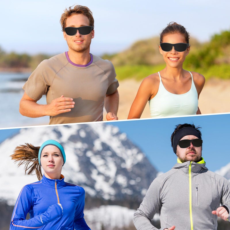 TOODOO 4 Pairs Men Polarized Sunglasses with UV Protection Driving Glasses Sports for Sport Outdoor Activities (Cool Black) - Image 5