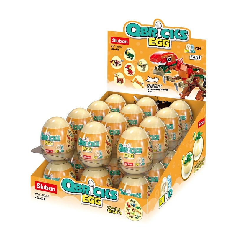 Sluban - Qbricks Egg Dino Set (Different Models) - M38-B0796S - Image 1