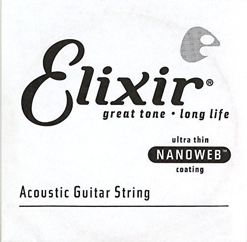 ELIXIR أوتار إليكسير، أوتار جيتار أكوستيك، 80/20 برونز بتقنية NANOWEB، نغمة ساطعة ومركزة تدوم طويلاً مع شعور مريح، وتر فردي، 32 - Image 5