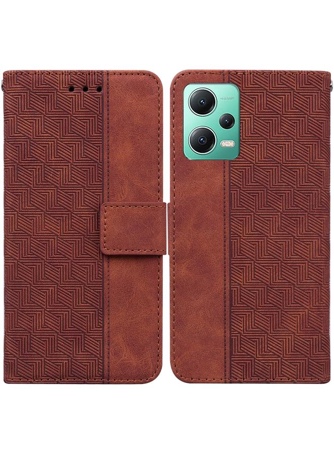 erorex Case For Xiaomi Redmi Note 12 5G Geometric Embossed Leather Phone Case - Image 1