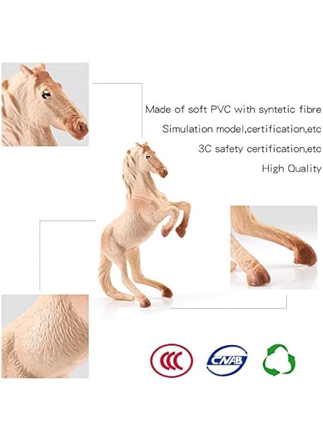 Generic - 12PCS Realstic Mini Horse Figurines Toy Palyset Arabian Horse Hannover Horse Morgan Stallion Solid Steed Model Set Early Educational Cognitive Toy for Kids - Image 1