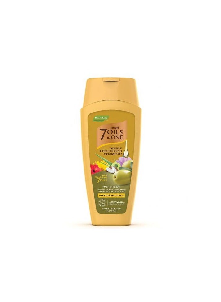 emami 7 Oil In One Double Conditioning Shampoo Mystic Olive 100ml - Image 1