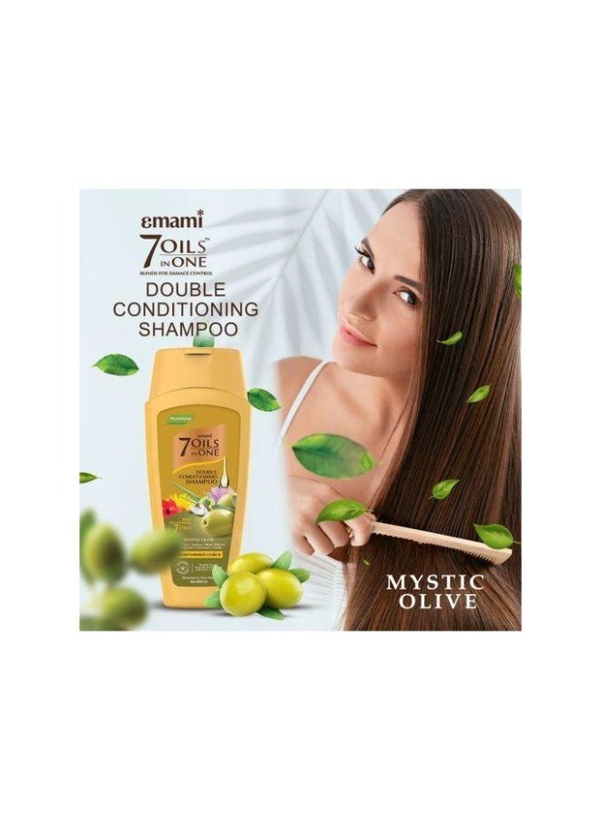 emami 7 Oil In One Double Conditioning Shampoo Mystic Olive 100ml - Image 5