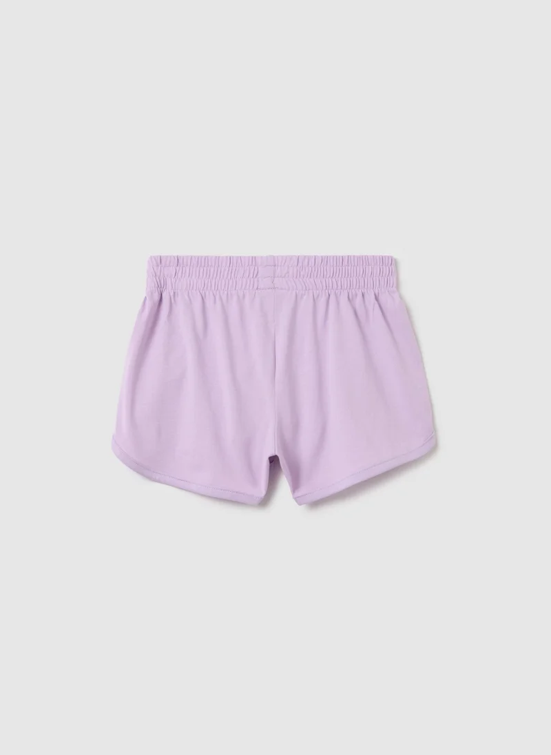 او في اس Pink Cotton Shorts For Girls