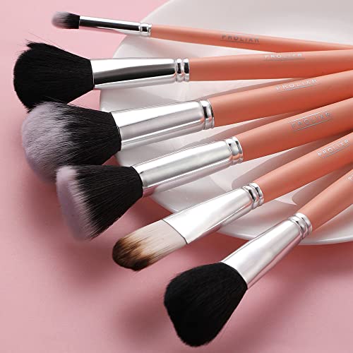 Prolixr Professional Face Makeup Brush Set - With Prolixr's Pink Pouch - For Foundation, Contour, Blush, Concealer - Synthetic Makeup Brushes - Vegan & Cruelty Free - 6 Pieces - Image 4