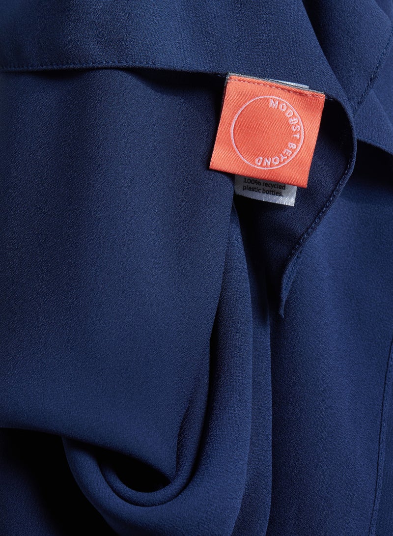 MODEST BEYOND Luxury Navy Chiffon Hijab  - Image 4