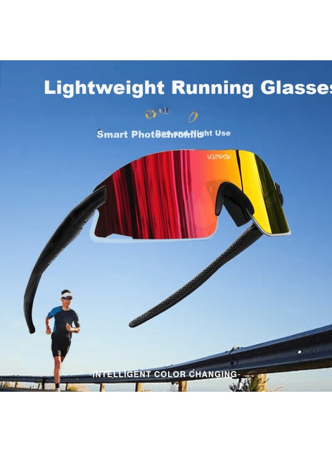Vozapow Photochromic Running Gl Marathon Sports Protective Eyewear Day And Night Outdoor Mountaineering Sungl For Men And Women - Image 1