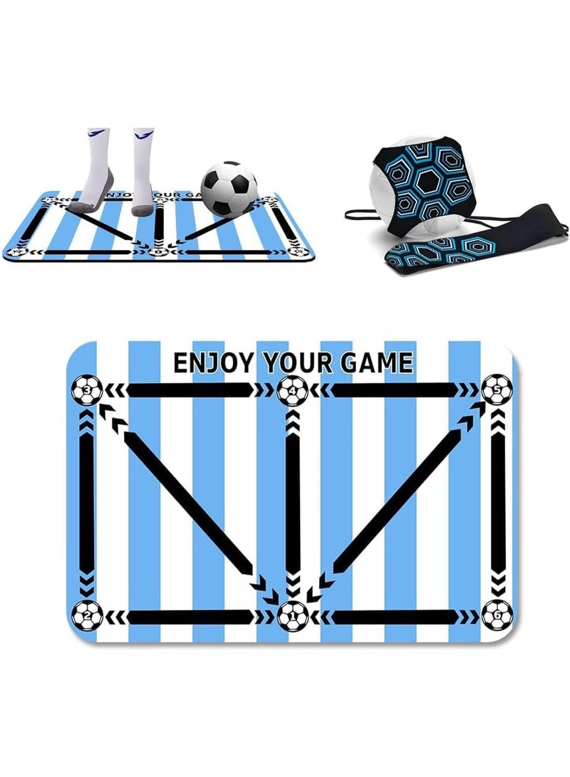 YOUWE7 Football Footstep Training Mat, Soccer Training, Agility Footstep Training Mat, Soccer Train Mat for All Levels, Non-Slip Silent Equipment, Improve Speed, Strength and Coordination - Image 1