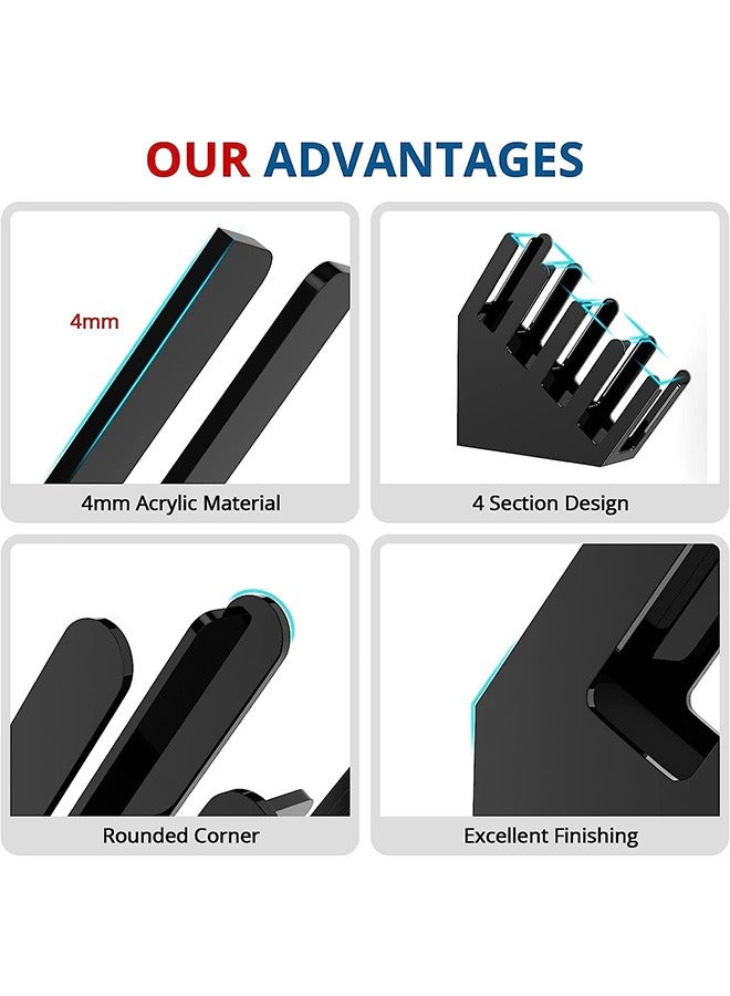 JCB CHIC 2 قطعة حامل أكواب ورقية وغطاء ， 4 حجرات ， منظم تخزين الأكواب لمطعم محطة قهوة على سطح العمل في غرفة الاستراحة - Image 5