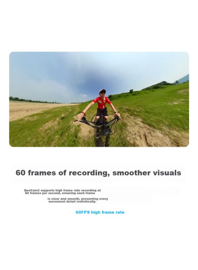 Kandao Sees Qoocam3 Panoramic Action Camera, 5.7k High-definition Anti-shake Waterproof Action Camera, Vlog For Skiing, Diving, Outdoor Motorcycling, Travel Kit - Image 4