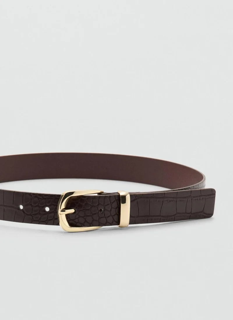 MANGO  Croco faux-leather belt for Women | Best Price UAE