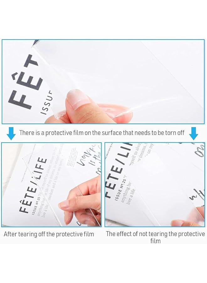 erorex 5 Sets Acrylic Wall Name Plate Holder Clear Plastic Sign Label Frame With Adhesive Tape Horizontal Wall Name Plates For Door Office Nameplate Display Trays For Office Home - Image 3