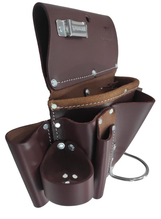 Zeluga 20-383 11 Pocket Pro Leather for Left Hand Drywall Pouch, Cherry - Image 2