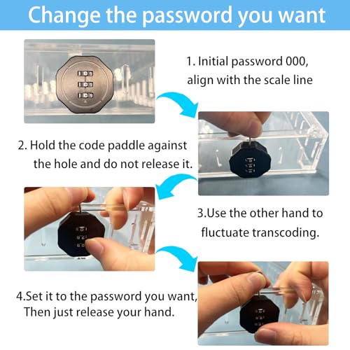 Young Dance Universal Thermostat Combination Lock Box, Clear Large Thermostat Guard for Wall Thermostats, Thermostat Cover Fits Thermostats 6.5 "H x 4.72 "W x 1.97 "D or Smaller (1 Set) - Image 4
